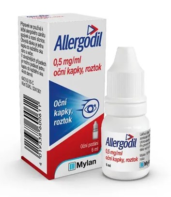 Allergodil 0.5mg/ml opht.gtt.sol.1x6ml - Datum expirace: 28.2.2025