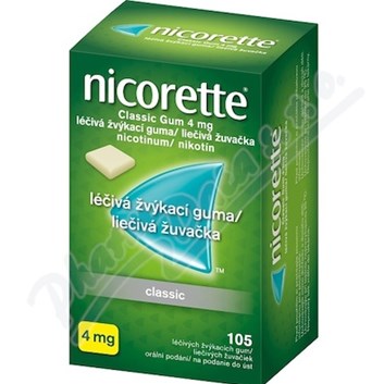 Nicorette Classic Gum 4mg gum.mnd.105 - Datum expirace: 31.01.2025