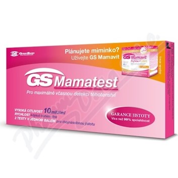 GS Mamatest Těhotenský test 2ks ČR/SK