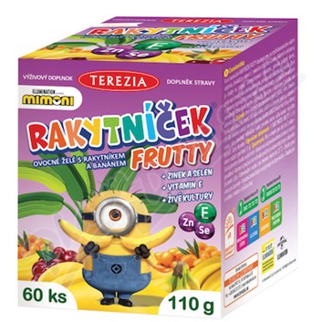 RAKYTNÍČEK Frutty želat.+Zn+Se+Vit.E MIMONI 60ks