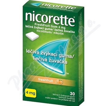 Nicorette FreshFruit Gum 4mg gum.mnd.30