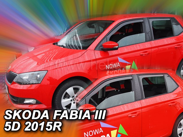 Ofuky oken Škoda Fabia III HB/Combi od r.v. 2014 zadní + přední