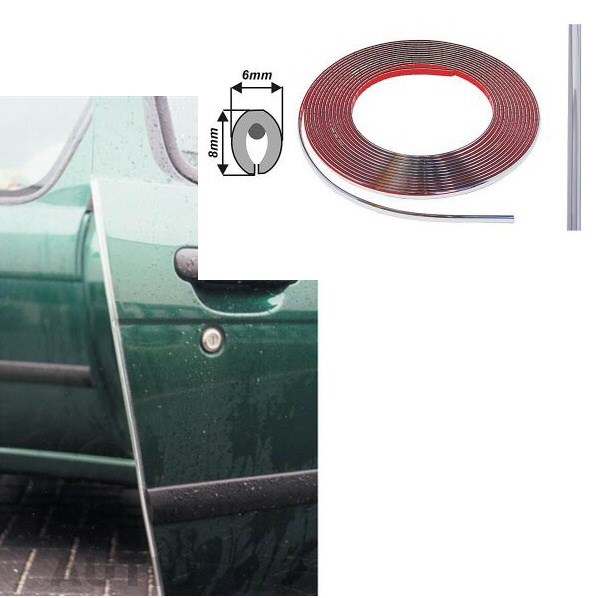Karbonová nasazovací lišta na hranu dveří, kufru auta délka 15m, tvar U