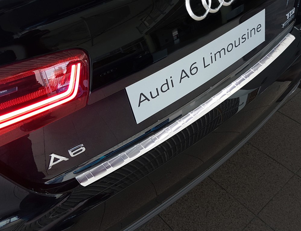 Nerezový kryt hrany nárazníku/kufru, Audi A6, 2015->, sedan, po faceliftu