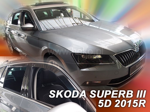 Ofuky oken Škoda Superb III Combi 5dv od r.v. 2015 přední + zadní