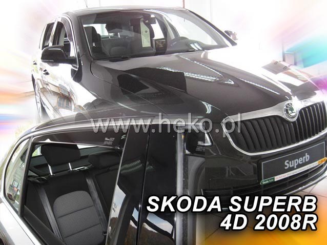 Ofuky oken Škoda Superb II Sedan 4dv od r.v. 2008 přední + zadní