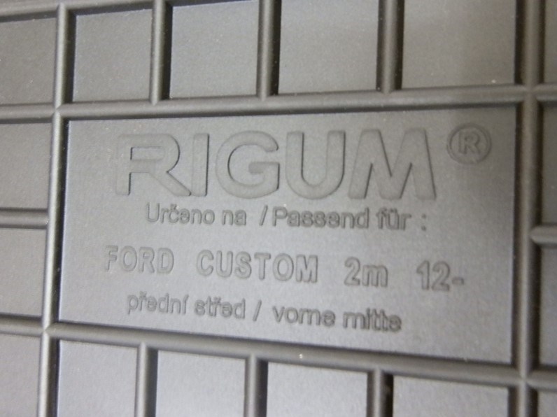 Autokoberce gumové Rigum Ford Transit / Tourneo Custom 2m. (1+1) 2012-