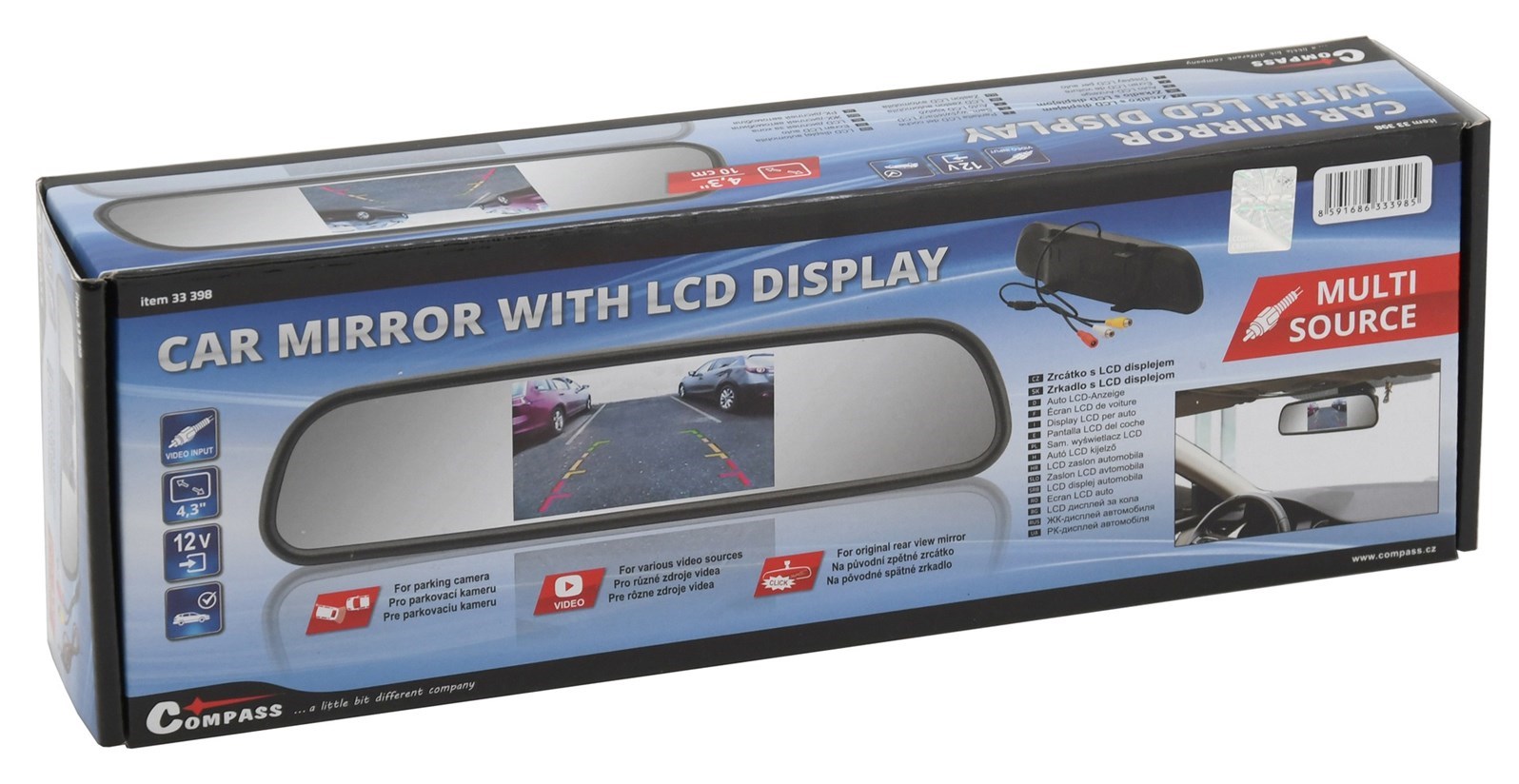 COMPASS LCD display/zrcátko na zpětné zrcátko