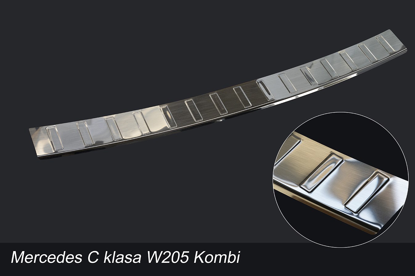 Nerezový kryt hrany nárazníku/kufru, Mercedes C Klasa W205 T Model, 2014->
