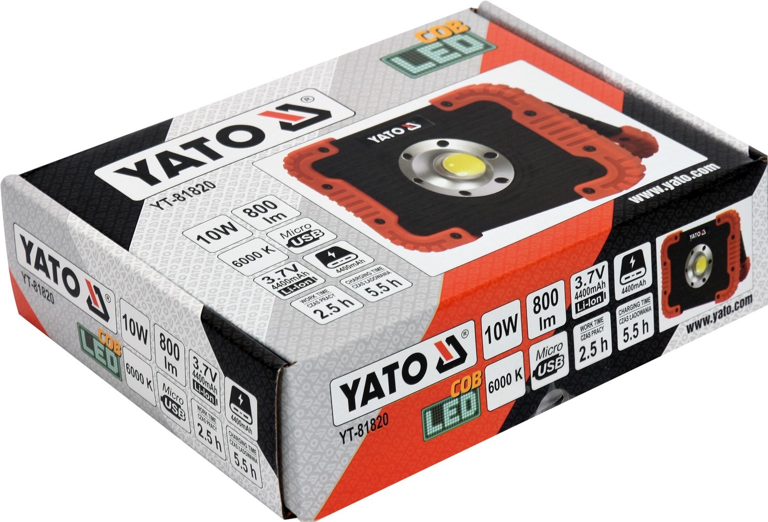 YATO Nabíjecí COB LED 10W svítilna a powerbanka YT-81820