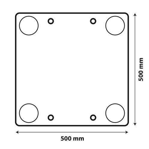 Reflexní výstražná tabule pro nadměrný náklad 50x50cm, BEZ HOMOLOGACE E, 66101