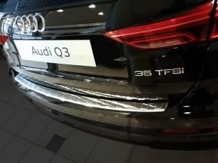 Nerezový kryt hrany nárazníku/kufru, Audi Q3 II, 2018-