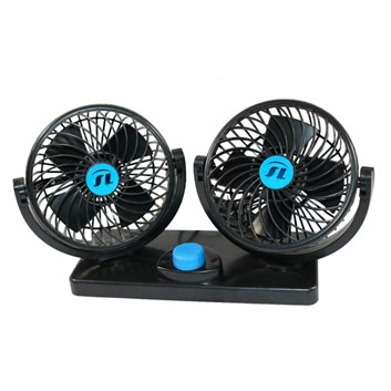 Ventilátor dvojitý 2x130mm 12V do auta 15W