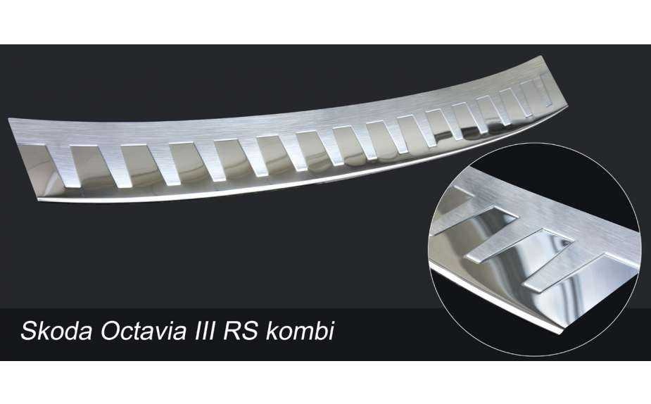 Nerezový kryt hrany nárazníku/kufru, Škoda Octavia RS III, 2013->, Combi