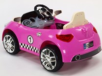 Dětské el. autíčko s RC a ovládací tyčí - GTR88A.pink