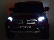 Mercedes – Benz X-Class 4x4, dvoumístný pick up s 2.4G DO, plynulým rozjezdem,USB,Mp4 přehrávač, čalouněním, EVA koly  XMX606.black