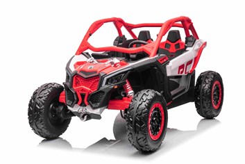 Dětská elektrická buggy Can-Am Maverick X RS Turbo RR model 2024 - červená