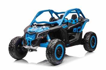 Dětská elektrická buggy Can-Am Maverick X RS Turbo RR model 2024 - modrá