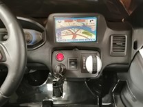 Dětský dvoumístný elektrický policejní vůz Rover s 2,4G DO  , lakovaný modrý