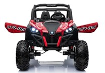 Dvoumístná dětská buggy s 2,4G  dálkovám ovladačem 4x4 , červený  polymerový potah spider