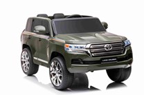 Dětské elektrické licenční  autíčko TOYOTA LAND CRUISER -  lakovaná barva Army zelená