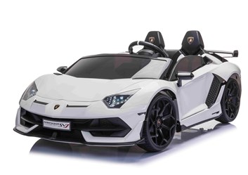 Dětské elektrické licenční  Lamborghini Aventador SVJ Roadster 24V pro 2 děti  MODEL 2024 - bílé