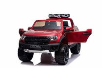 Dětský. elektrický pick-up Ford Raptor  pro 2 děti v  červené lakované barvě