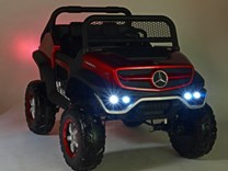 Dětský elektrický džíp Mercedes Benz Unimog, dvoumístný maskáč