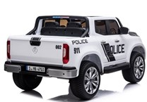 Mercedes  Benz X-Class 4x4, dvoumístný pick up POLICIE  s 2.4G DO, plynulým rozjezdem,USB,Mp4 přehrávač, čalouněním, EVA koly