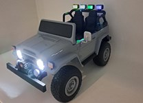 Dětská elektrické autíčko TOYOTA FJ-40 - šedá