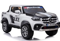 Mercedes  Benz X-Class 4x4, dvoumístný pick up POLICIE  s 2.4G DO, plynulým rozjezdem,USB,Mp4 přehrávač, čalouněním, EVA koly