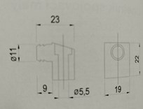 Upevňovací element bílý   /1,34Kč/ks s DPH