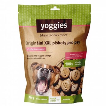 Yoggies XXL bezlepkové piškoty s kuřecím masem 250 g