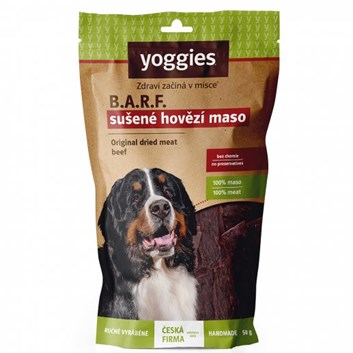 Yoggies sušené hovězí maso pro psy (proužky) 50 g