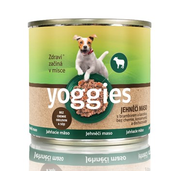 Yoggies monoproteinová jehněčí konzerva s bramborem a karotkou 200g