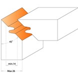 CMT Fréza na úhlový spoj dvojzub - D140 d40 Z2