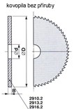 Pilový kotouč na kov -  bez příruby nákres